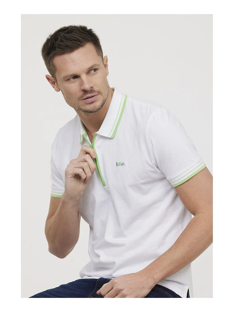 Lee Cooper Polo manches courtes coton regular BIRO Blanc