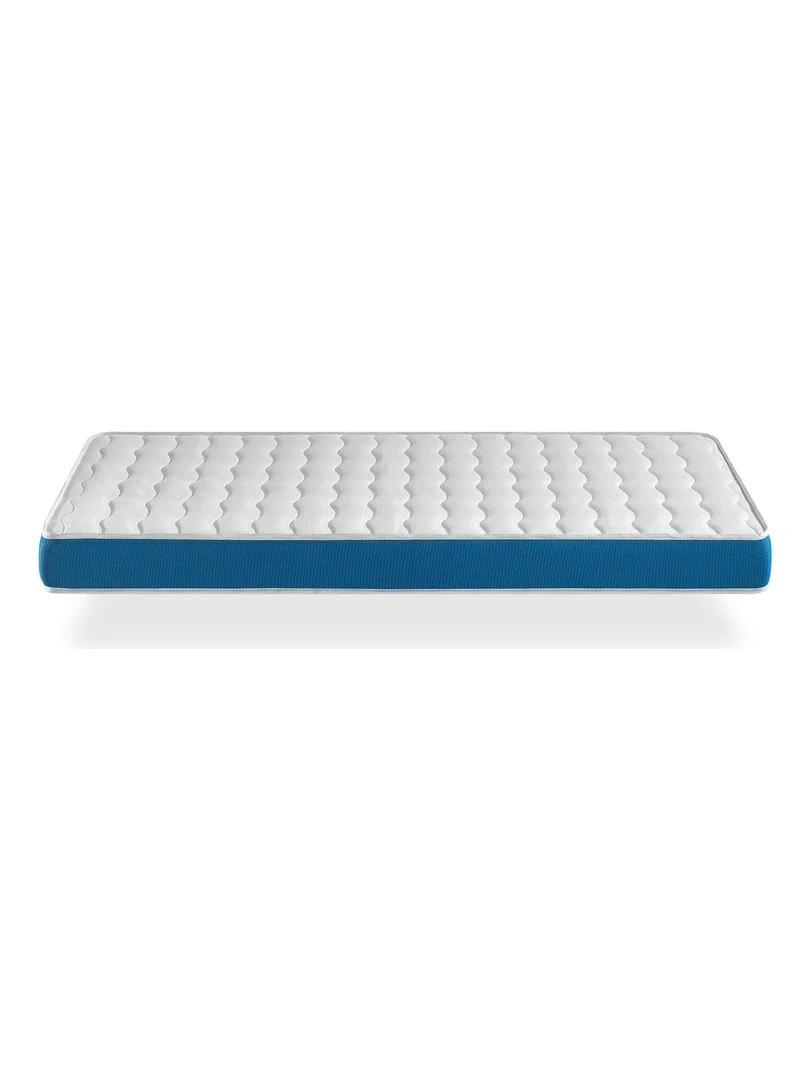 LOT X2 Matelas en  mousse respirante ONIX  Epaisseur 14 CM   Ergonomique et adaptable   Bleu