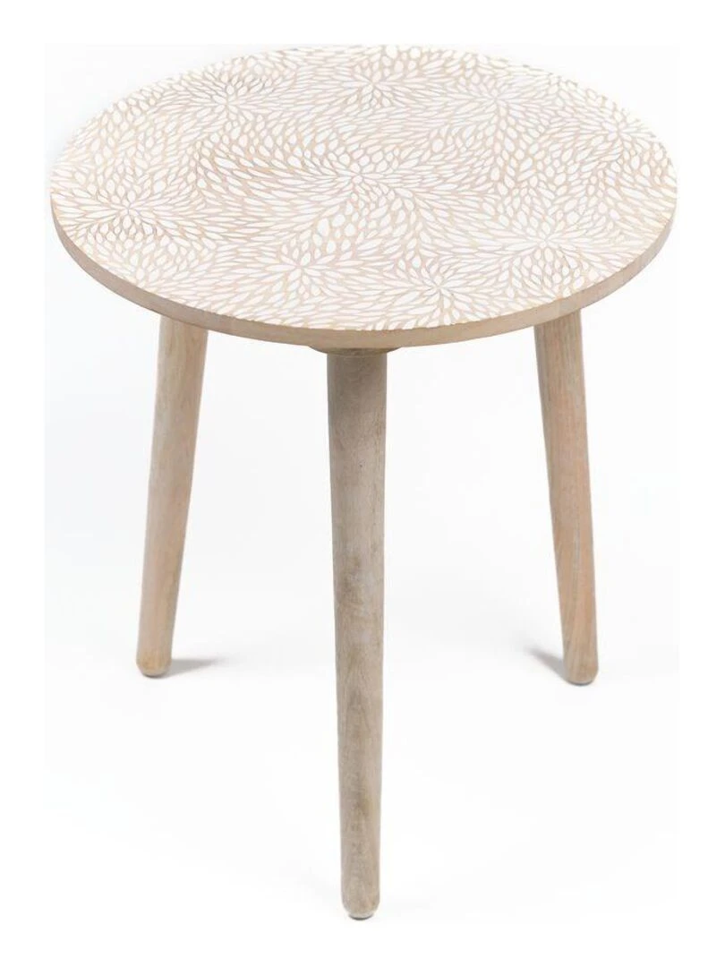 Bout de canapé imprimé 'MANGO WOOD' 'TODAY' Beige