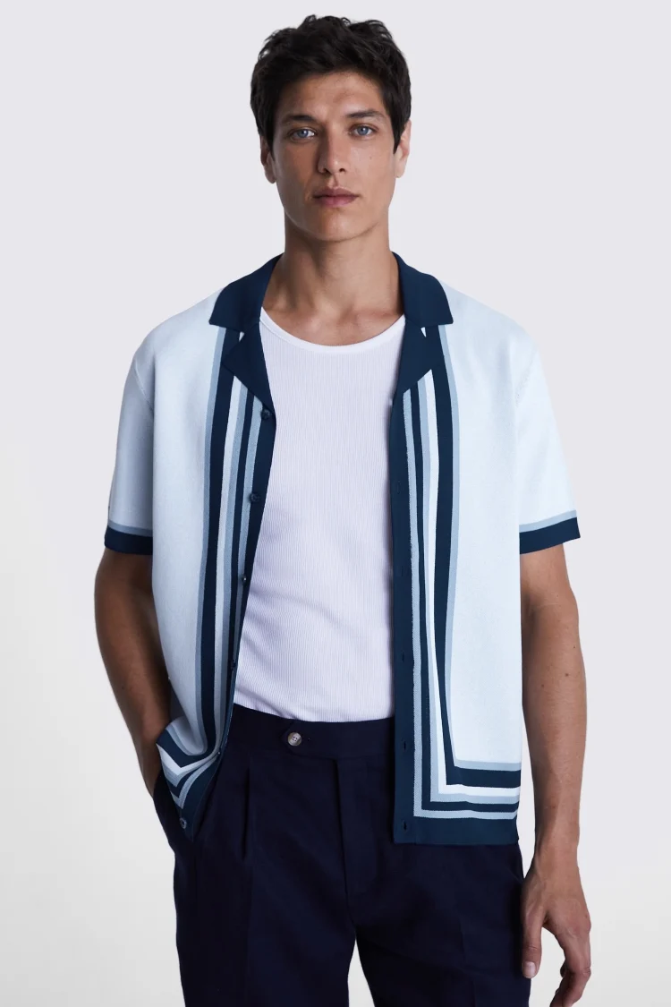 Tailored Fit White Linen Grandad Collar Shirt   Buy Online at Moss