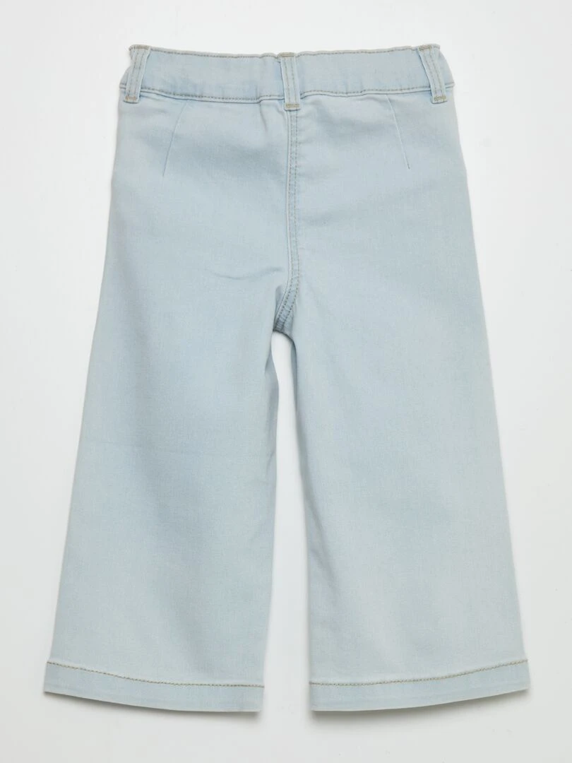 Jean large ajustable à la taille Bleu clair