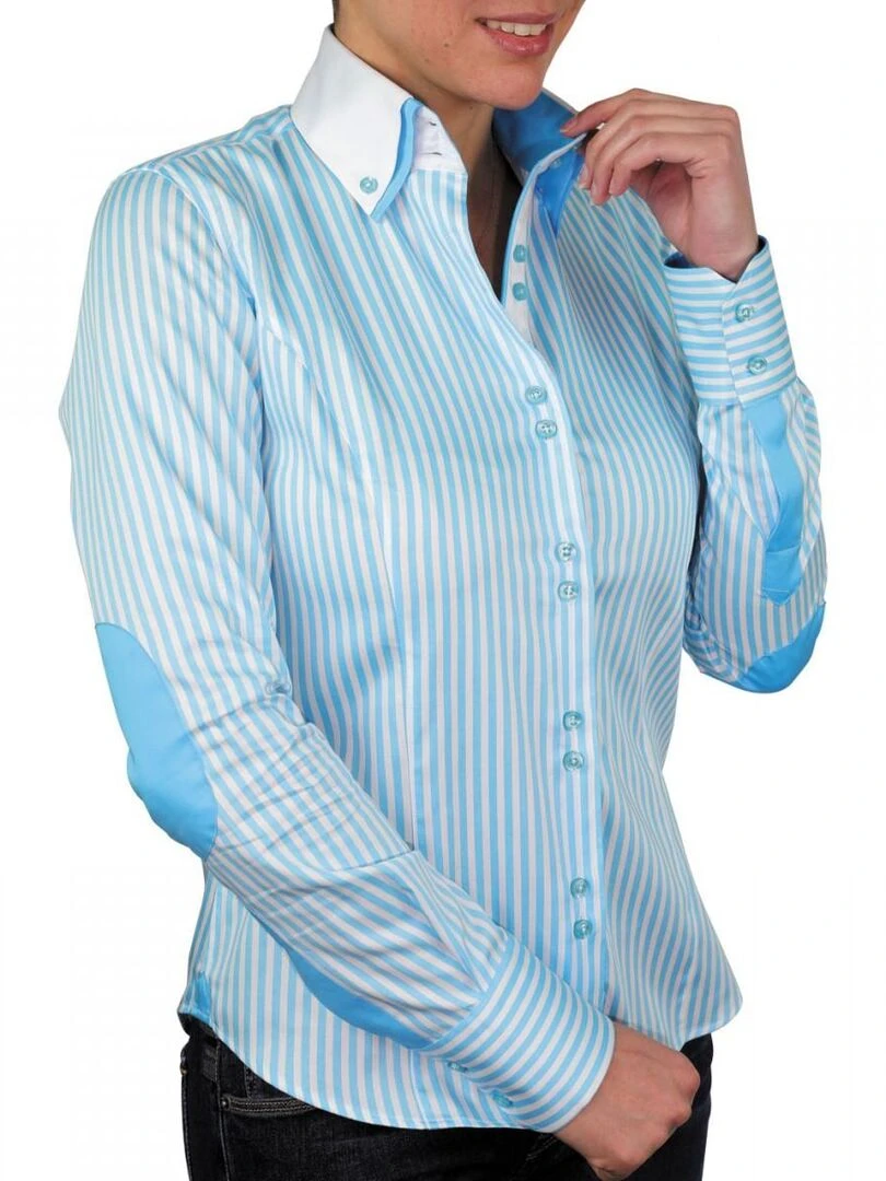 Chemise à rayures BORSALINO Bleu turquoise
