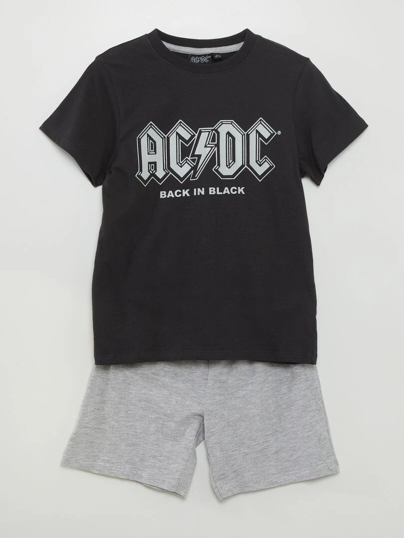 Ensemble pyjama AC/DC 2 pièces Noir