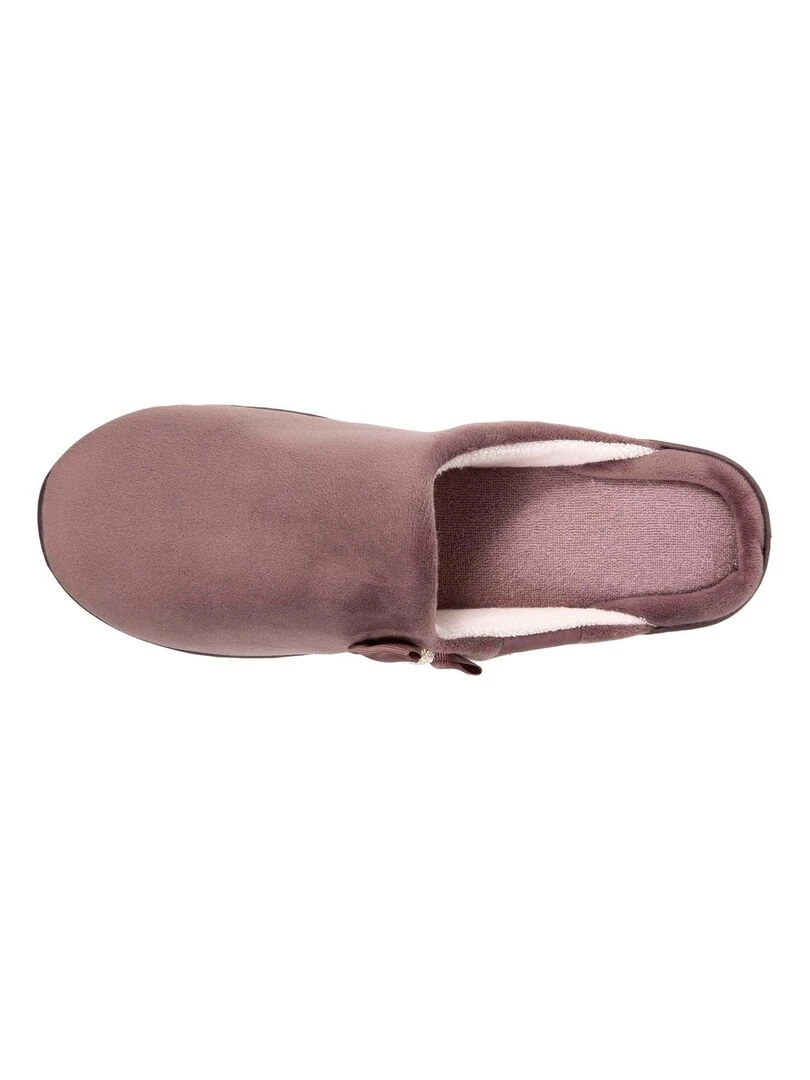Chaussons mules talon Femme Taupe Gris taupe