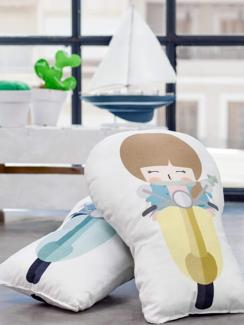 Coussin Summer time "Happyfriday" Blanc