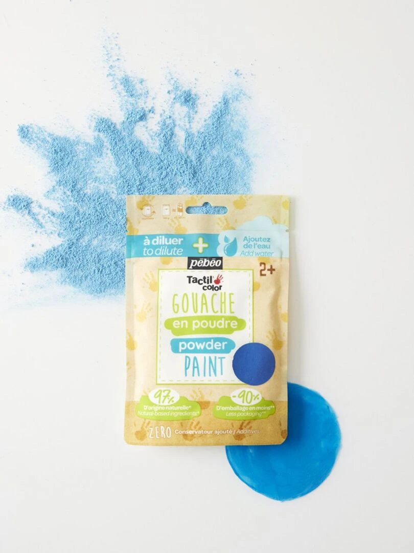 Gouache en poudre   100 g   Bleu   N/A