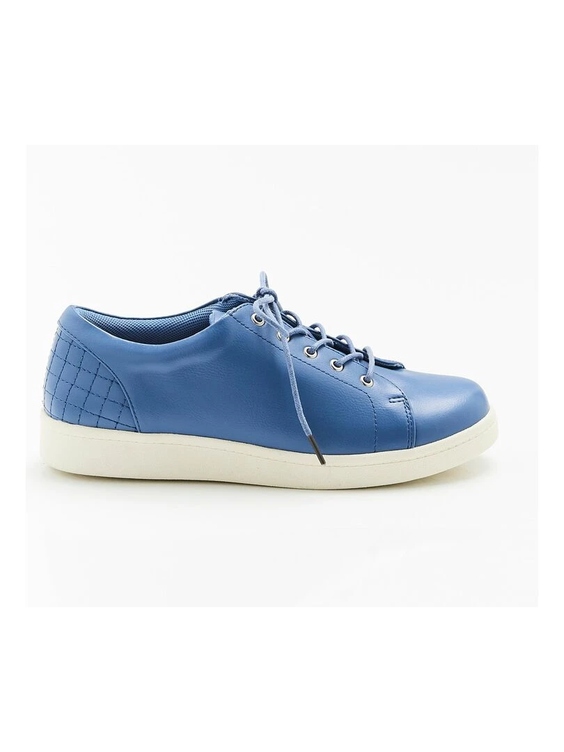 Tennis à lacets détail matelassé   Damart   Bleu