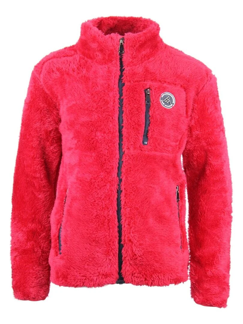 Polaire garçon ECARIANO PEAK MOUNTAIN Rouge