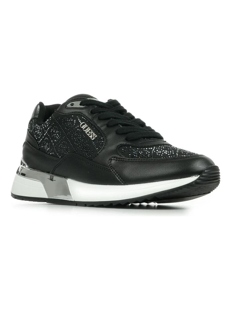 Baskets Guess Moxea 10 Noir Argenté Blanc