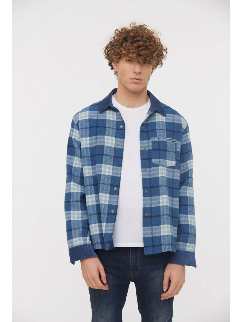 Lee Cooper   Surhemise manches longues polyester comfort DELNY   Bleu