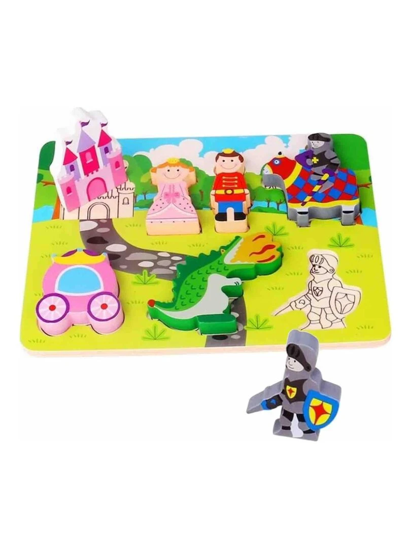 Jouet bébé Chunky puzzle en bois Princesse et Chevalier N/A
