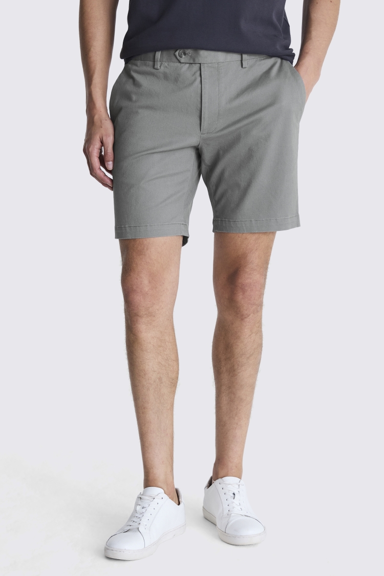 Slim Fit Grey Chino Short Buy Online at Moss