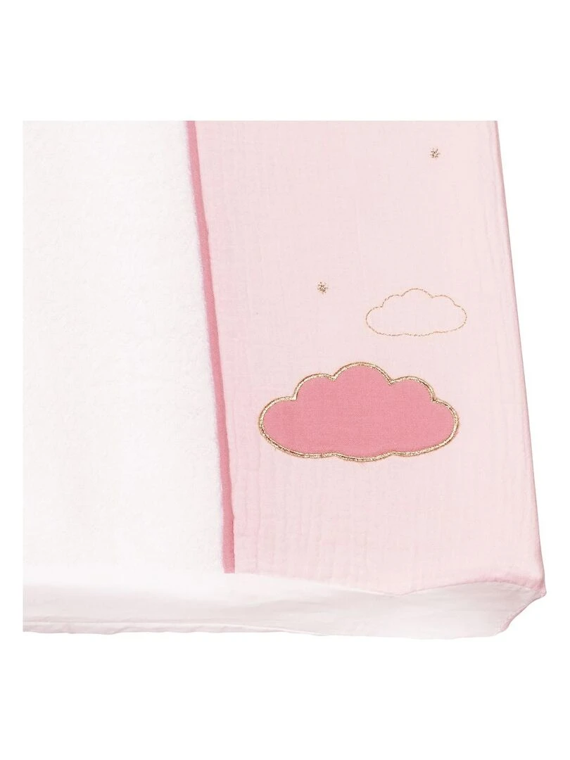 Matelas à langer en coton SAUTHON Blanc Rose