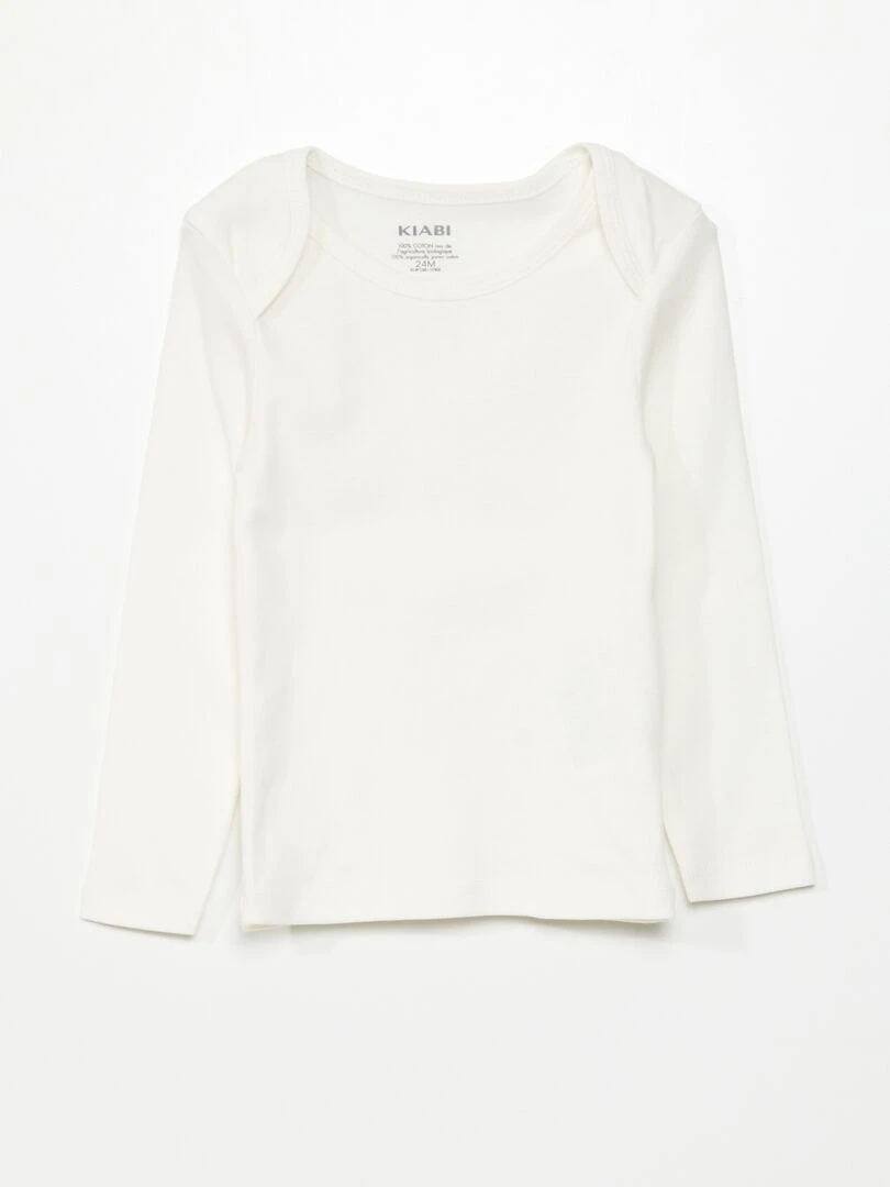 Lot de 2 t shirts à manches longues Vert/blanc