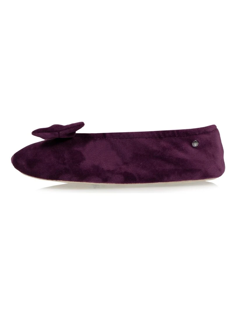 Chaussons ballerines Femme Nœud Aubergine   Violet aubergine
