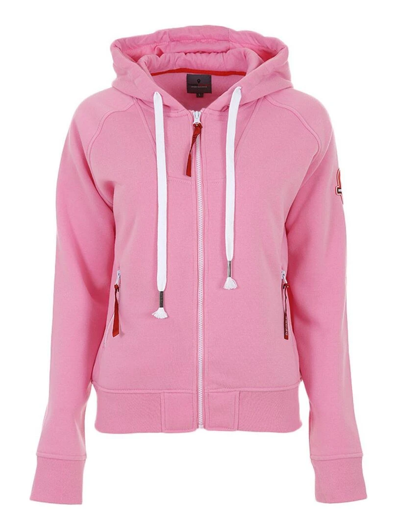 Sweat zippé à capuche femme AUVY Rose