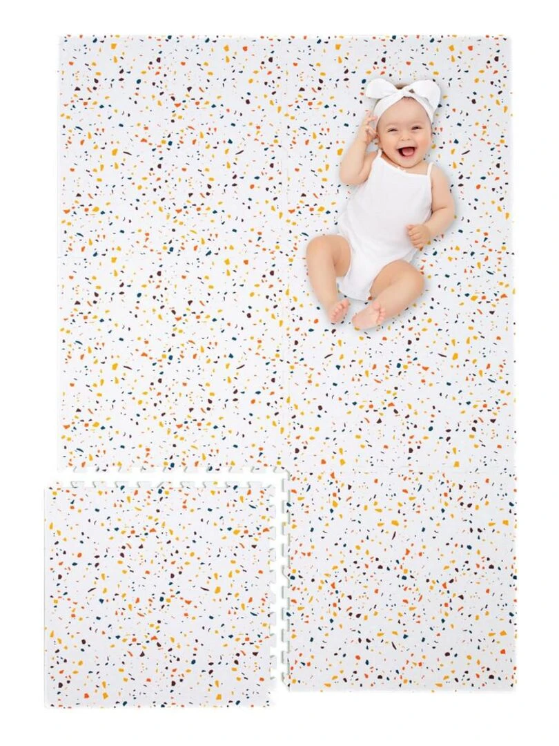 Tapis De Jeu Enfant Puzzle Arc En Ciel par Kidolo 120 x 180 cm Orange