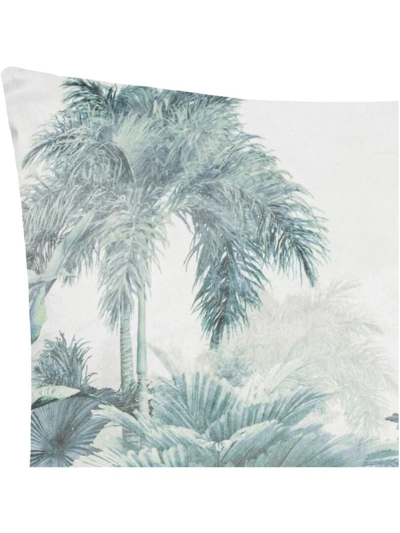 Coussin velours 40x40 cm Jungle Bleu