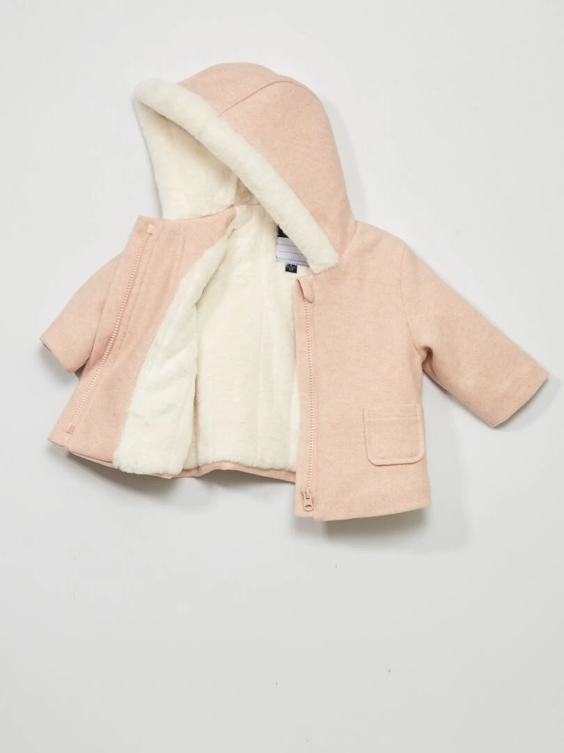 Manteau à capuche Rose