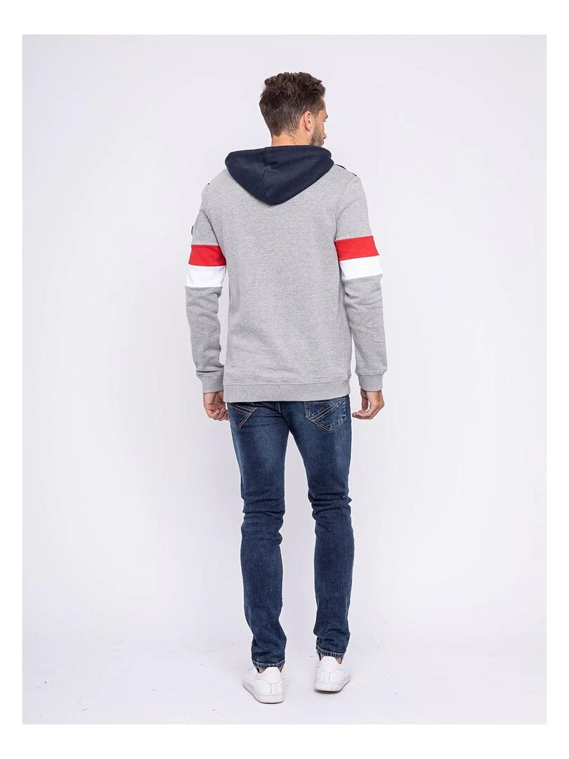 Sweat capuche pur coton WIKO Gris