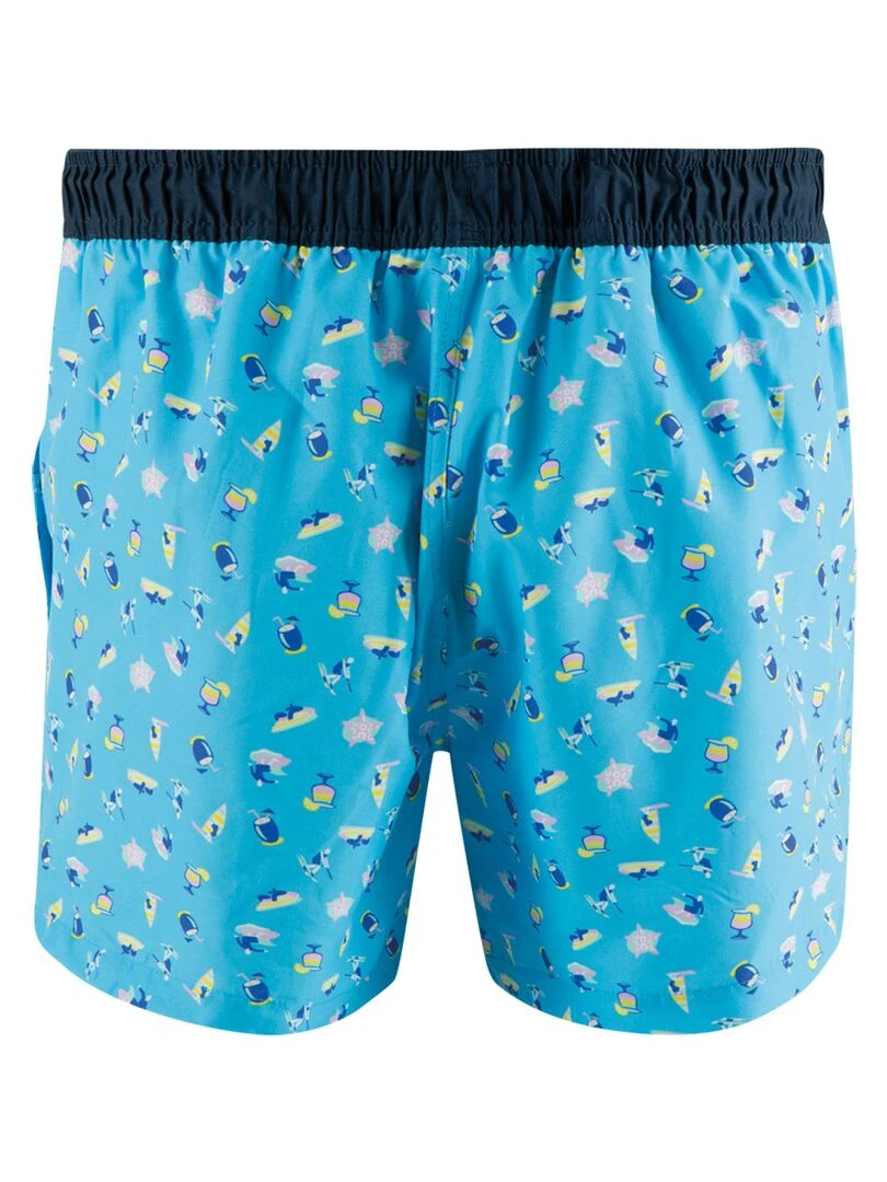 Bermuda de bain homme Waves   Bleu turquoise