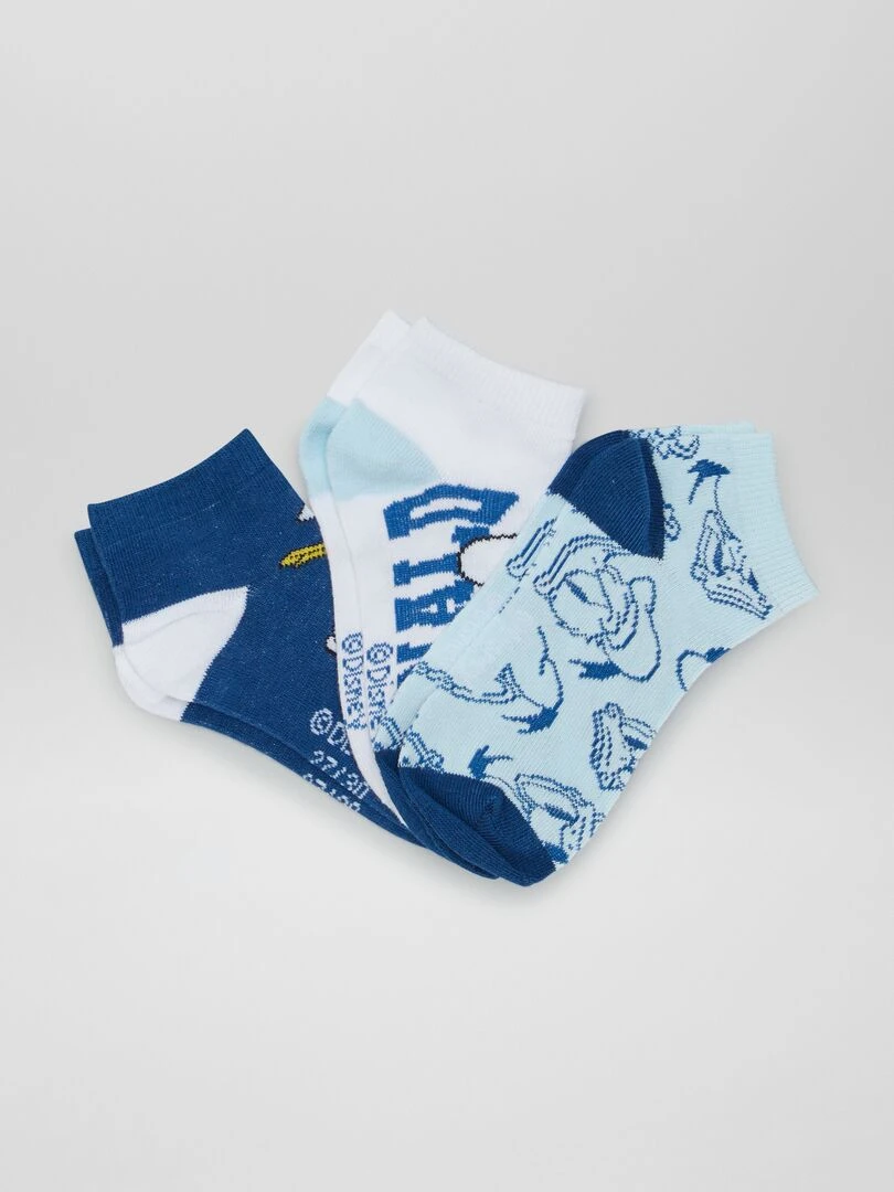 Lot de chaussettes 'Mickey et ses amis' 3 paires Bleu