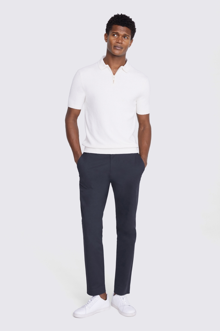 Slim Fit Navy Stretch Chinos Buy Online at Moss