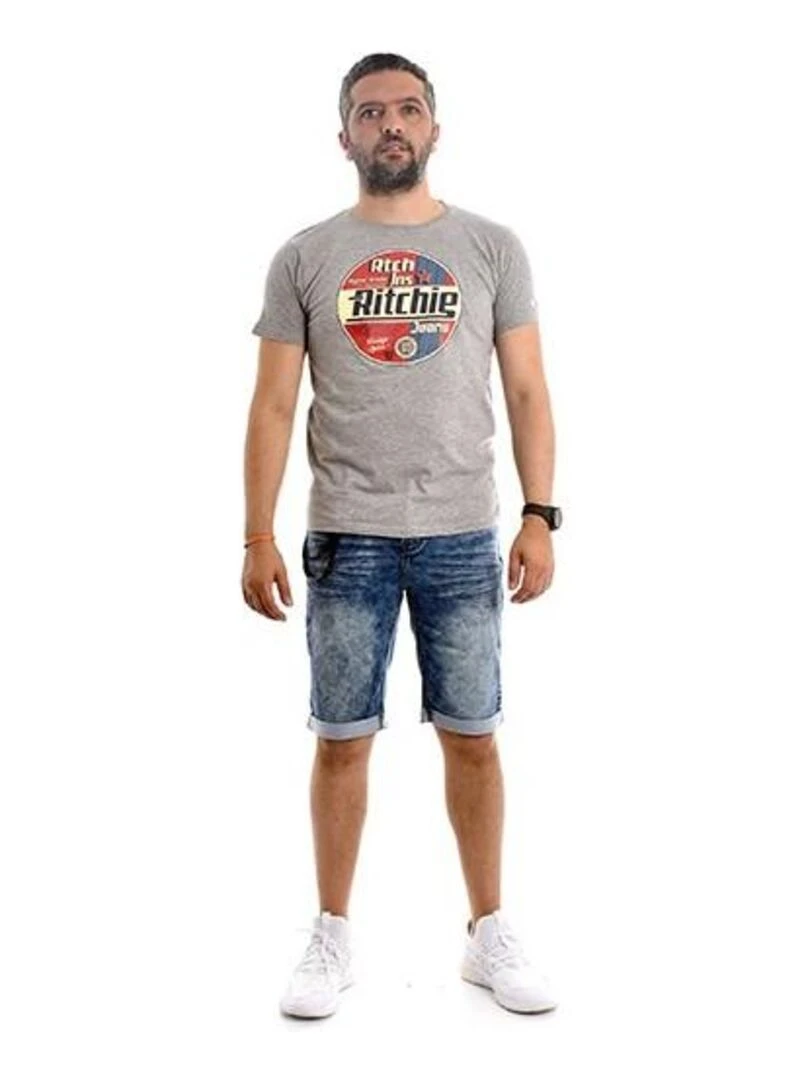 T shirt pur coton organique NAGEL   Gris