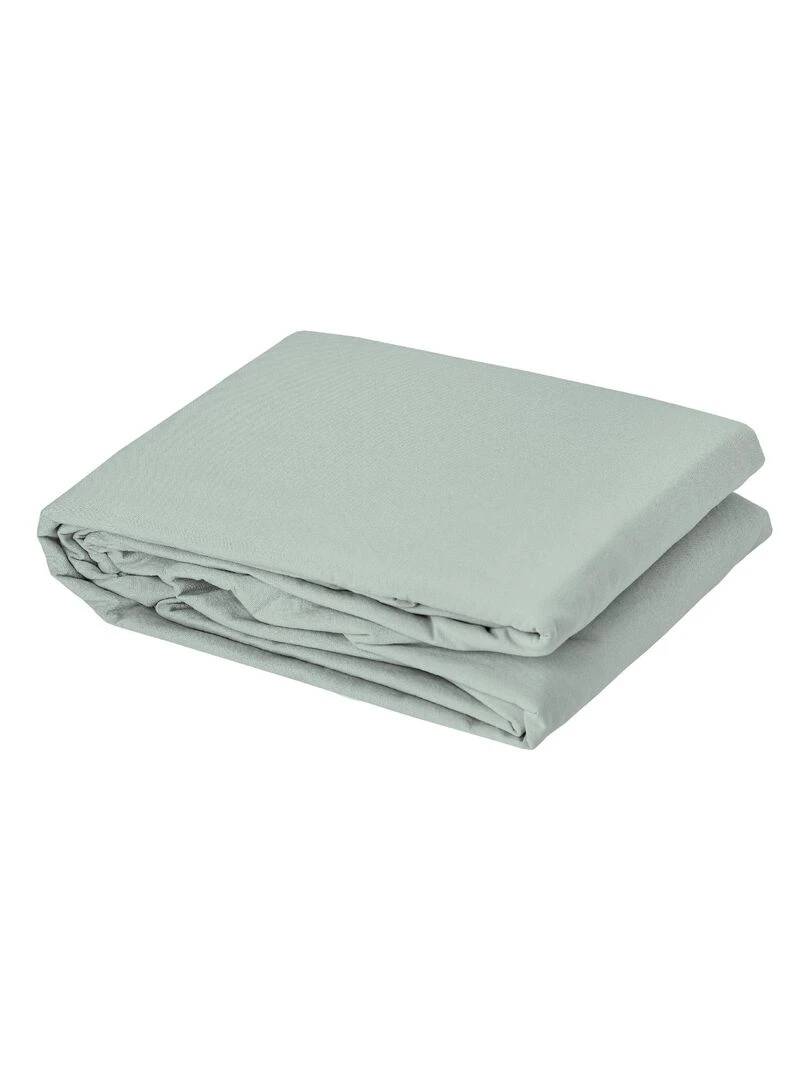 Drap plat en coton lavé Cap Ferret Vert clair