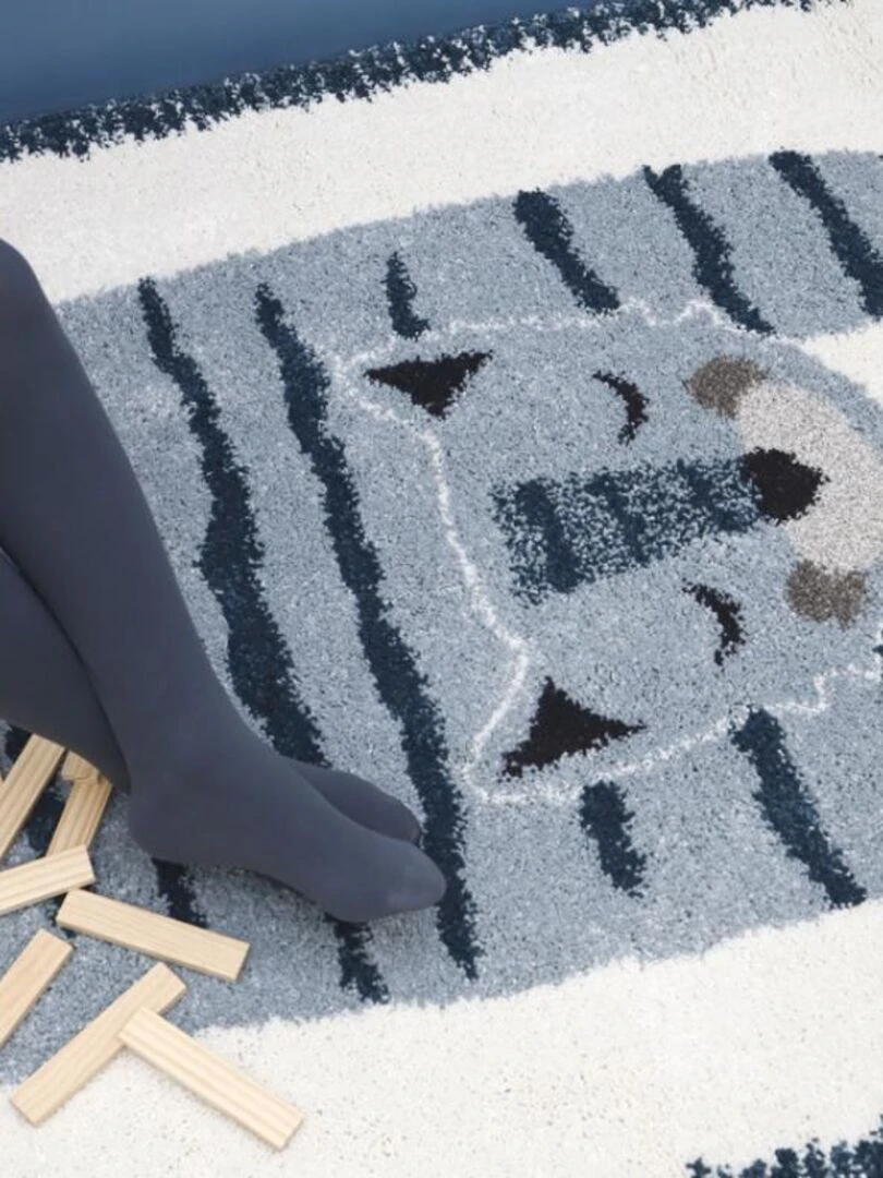 Tapis Rectangulaire Chat Elvar (100 X 150 Cm) Bleu
