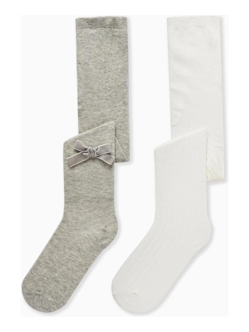 Pack 2 Paires de Collants en Maille pour Fille ESSENTIALS LINE Multicolore