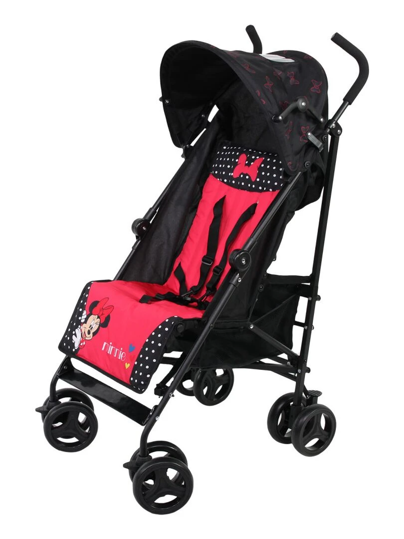 Poussette Canne Luxe Jet De 6 À 36 Mois Mickey Noir Rouge
