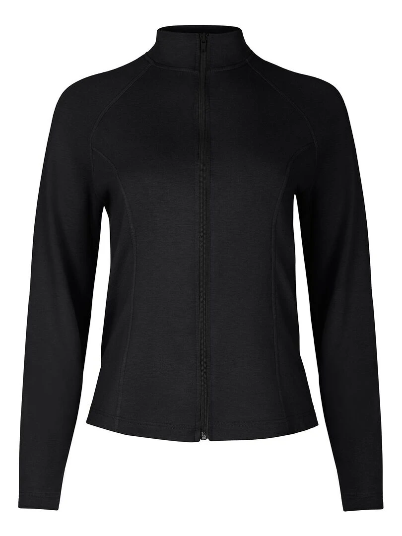 Top zippé manches longues Youthful   Noir