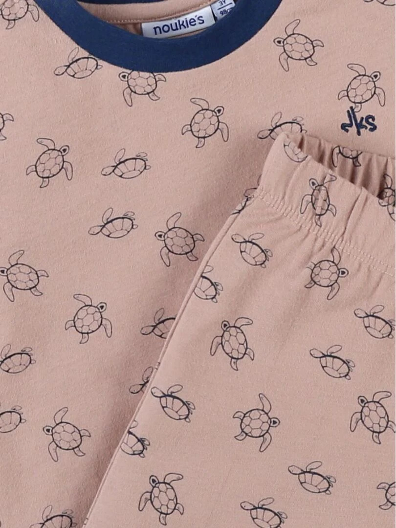 Pyjama 2 pièces imprimé tortues    Noukie's   Marron