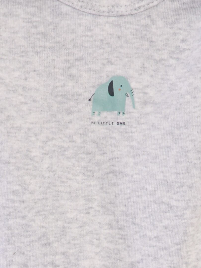 Lot de 3 bodies Blanc/gris/jaune