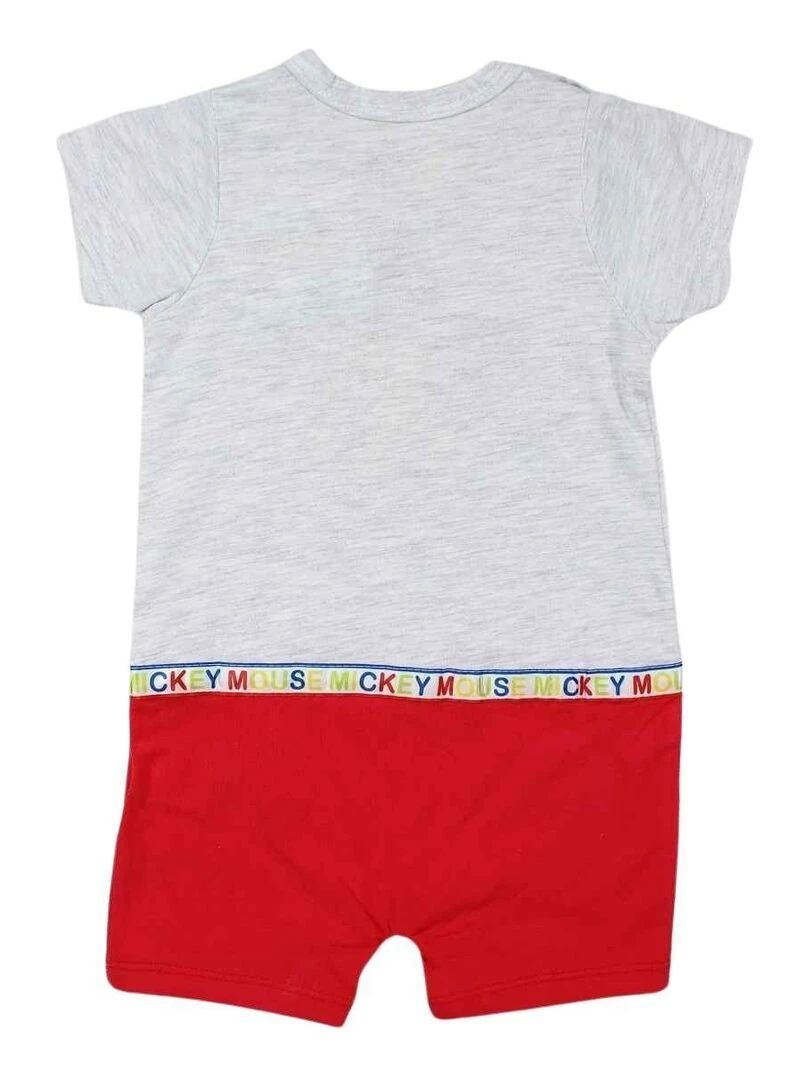 Disney Combishort bébé garçon imprimé Mickey en coton Rouge