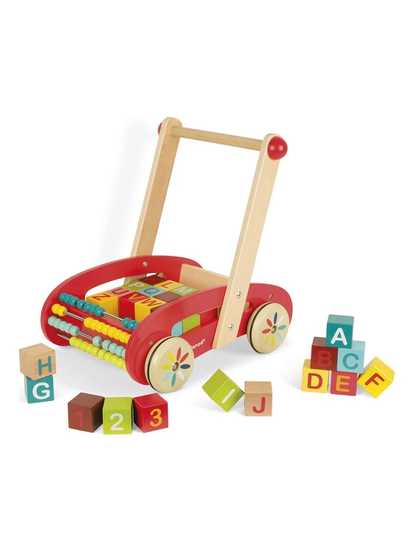 Chariot de marche avec 30 cubes ABC Buggy N/A