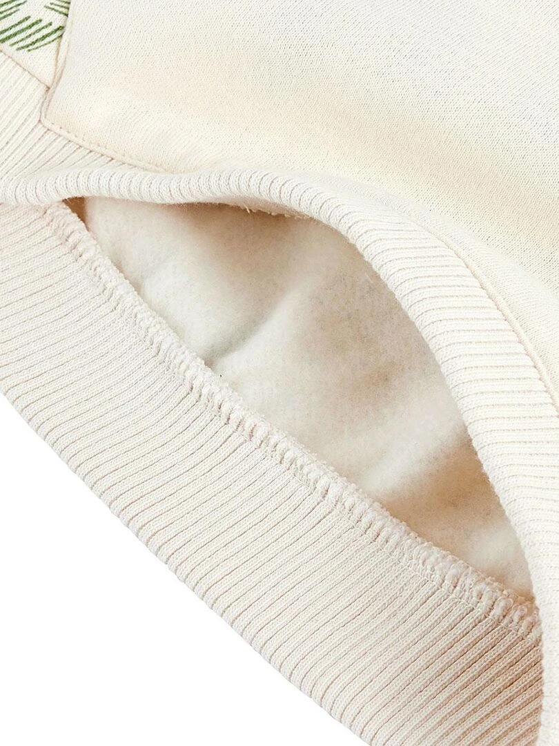 Sweat shirt en molleton garçon Taiga   Ecru