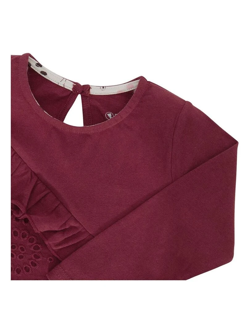 T shirt manches longues fille Himalaya   Rose