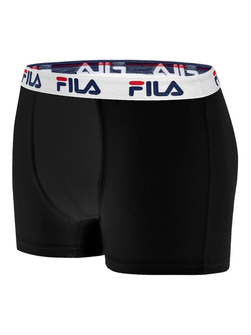 Lot de 4 Boxers Coton homme FU5016 Uni Fila   Noir
