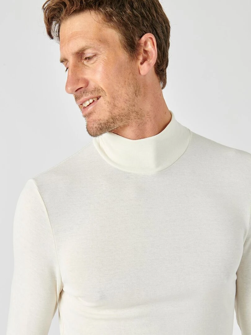 T shirt col montant Thermolactyl Sensitive Damart Blanc