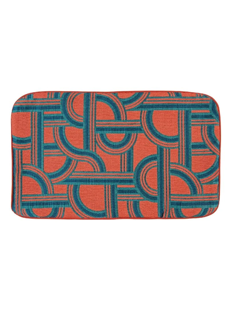 Housse de coussin aux couleurs de l’Orient Express. Rouge
