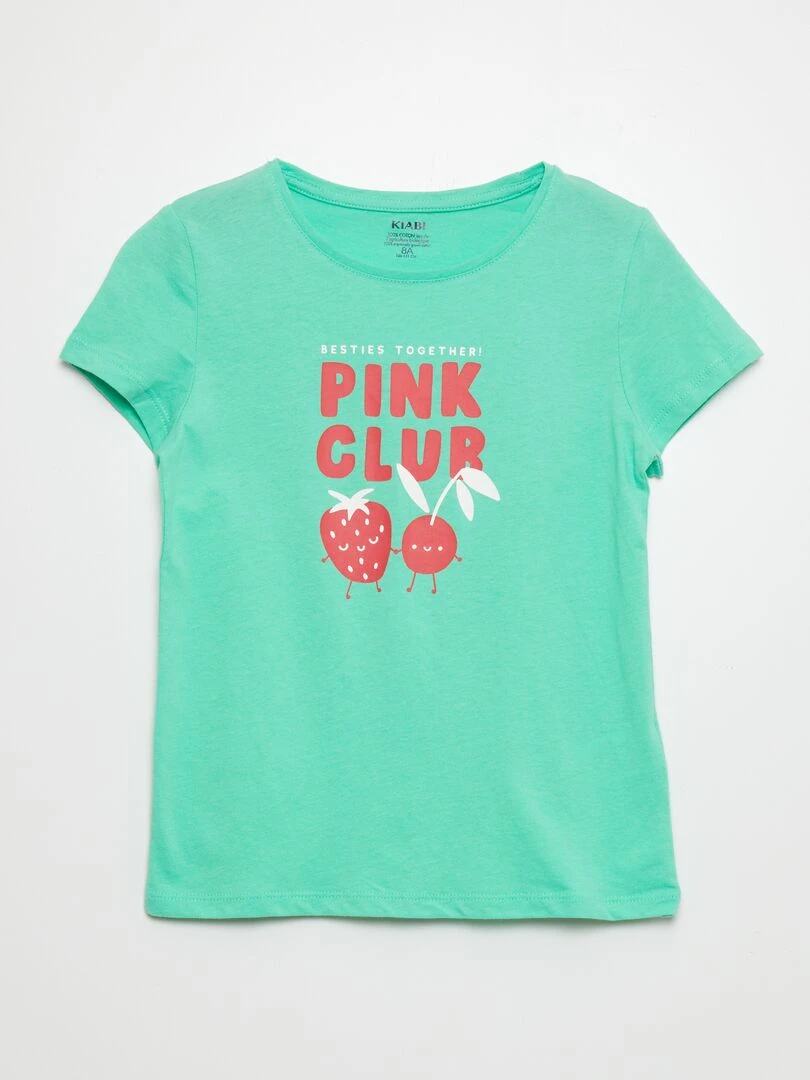 Lot de 3 t shirts imprimés Blanc/vert