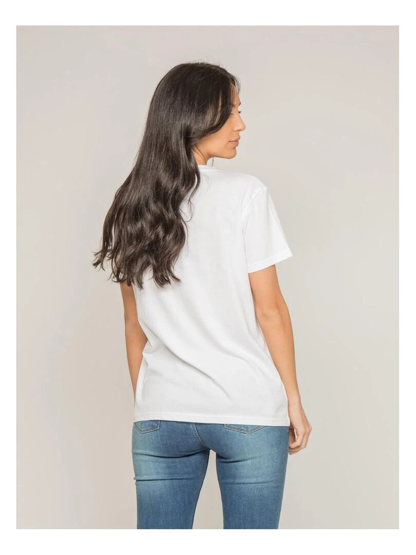 T shirt col rond message FOMEREY Blanc
