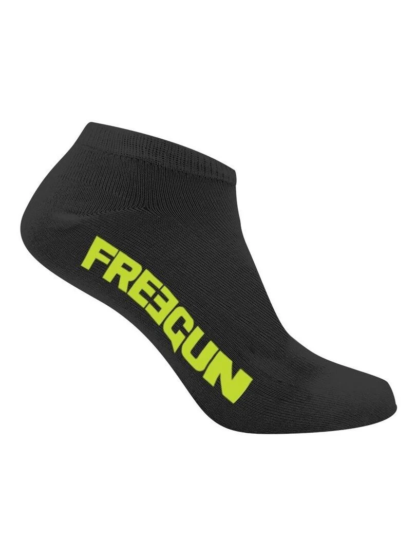 Lot de 5 Paires de Chaussettes Socquettes homme uni Freegun   Noir