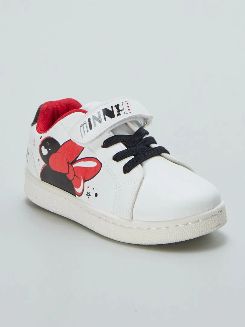 Baskets blanches 'Minnie' Blanc/rouge/noir