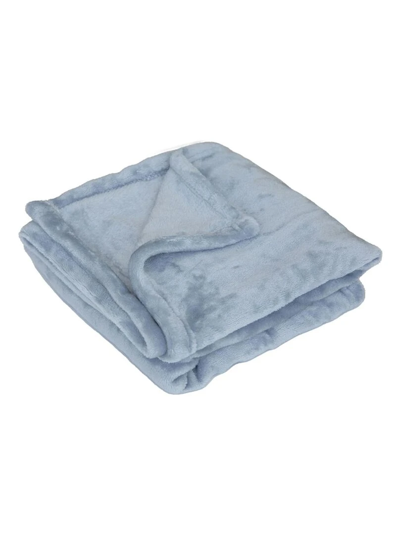Couverture unie microdoux Bleu