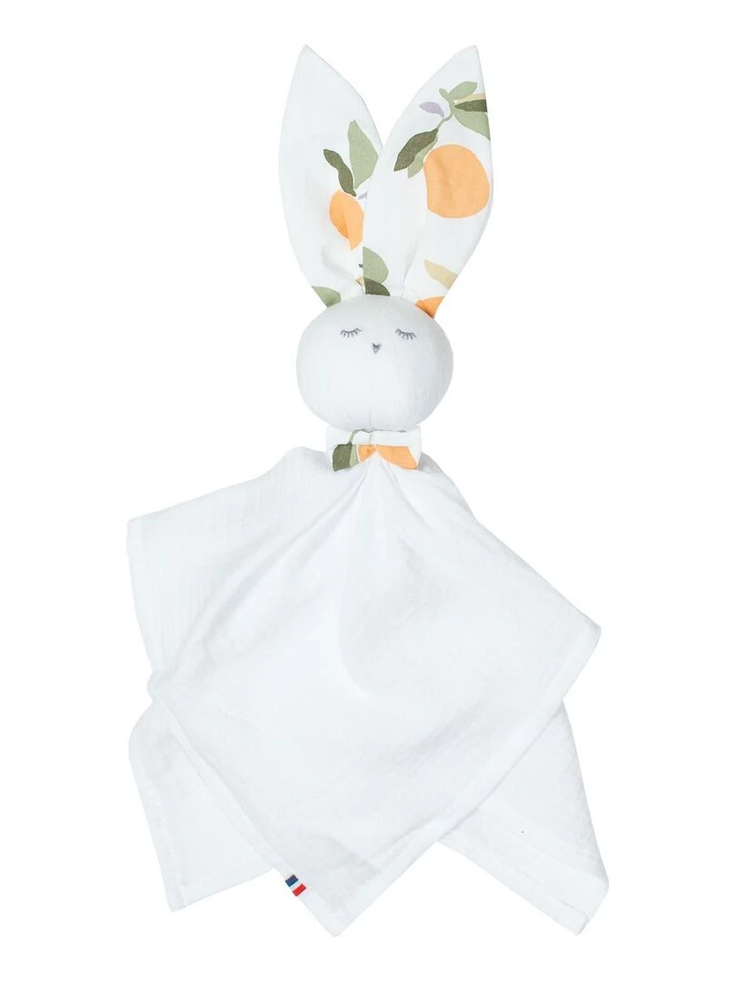 Doudou plat Lapin personnalisable Clem Multicolore