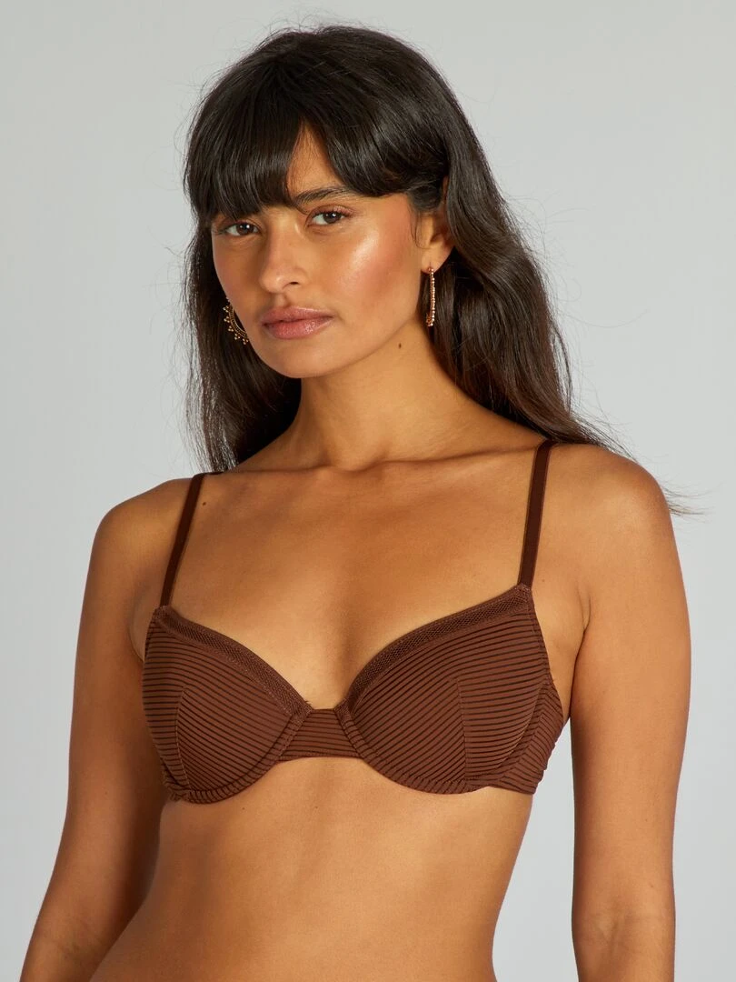 Soutien gorge paddé microfibre Marron