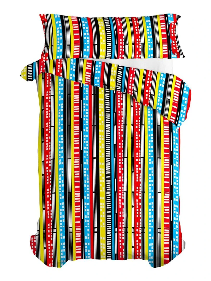 Parure housse de couette 2 pièces Bat (D) "Happyfriday"   Blanc